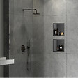 SWISS AQUA TECHNOLOGIES - Swiss Aqua Technologies Aurum Niche de Douche à encastrer, Acier Inoxydable 304, 30x30x10cm, Gun Métal brossé PVD (SATAURN3030BGM) - vignette