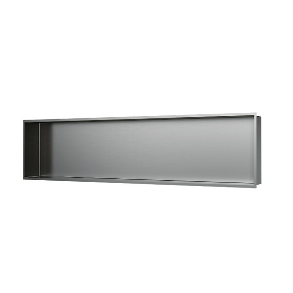 CERAMIA - Timeless Niche de Douche à encastrer, Acier Inoxydable 304, 120x28x10cm, Chrome brossé - large
