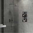 CERAMIA - Ceramia Timeless Niche de Douche à encastrer, Acier Inoxydable 304, 2 étagères, 60x30x10cm, Gun Métal brossé PVD - vignette