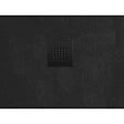 SWISS AQUA TECHNOLOGIES - Swiss Aqua Technologies B-way Receveur rectangulaire 140x80cm avec siphon, en marbre coulé, Noir (SATALEK14080) - vignette