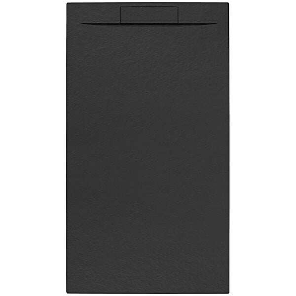 SWISS AQUA TECHNOLOGIES - Swiss Aqua Technologies Fusion Receveur de douche 120x80cm en marbre coulé, Noir (SATFU12080G) - large