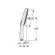 GROHE - Grohe Rainshower SmartActive 130 Cube douchette 3 jets, chrome (G26550000) - vignette