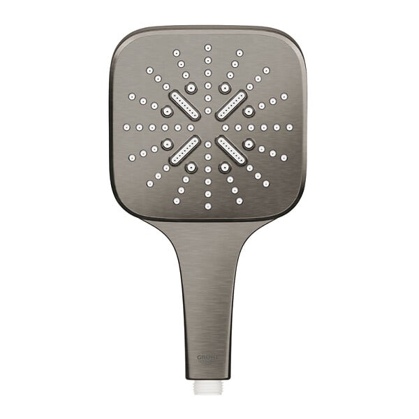 GROHE - Grohe Rainshower Smartactive 130 Cube Douchette à main 3 jets, hard graphite brossé (26582AL0) - large