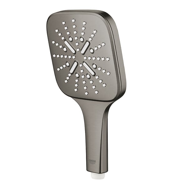 GROHE - Grohe Rainshower Smartactive 130 Cube Douchette à main 3 jets, hard graphite brossé (26582AL0) - large