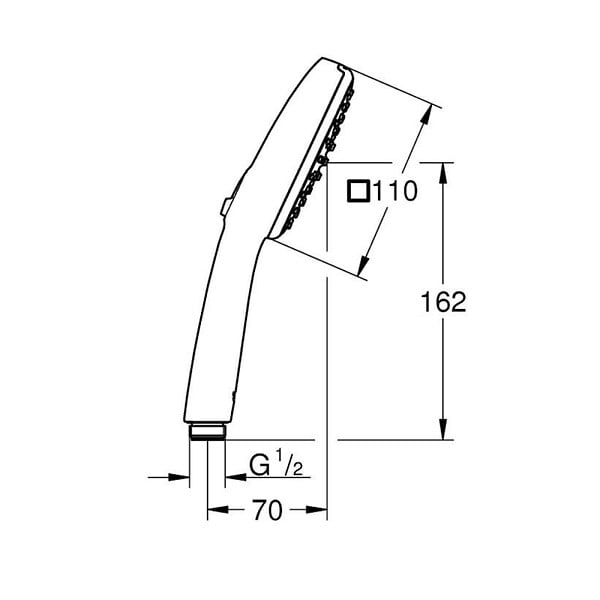 GROHE - Grohe Vitalio Comfort 110 douchette 2 jets, chrome (G26926001) - large