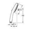 GROHE - Grohe Vitalio Comfort 110 douchette 2 jets, chrome (G26926001) - vignette