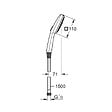 GROHE - Grohe Vitalio Comfort 110 set douchette + flexible 2 jets, chrome (G26973001) - vignette