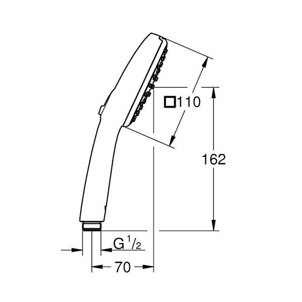 GROHE - Grohe Vitalio Comfort 110 douchette à main 2 jets, chrome (G26925001) - large