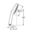 GROHE - Grohe Vitalio Comfort 110 douchette à main 2 jets, chrome (G26925001) - vignette