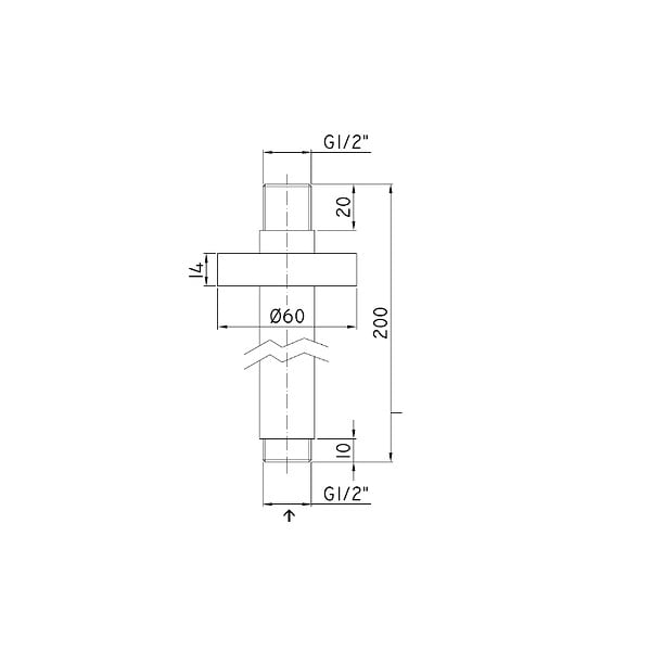 OPTIMA - Optima Bras de douche Optima plafond chromé OPB004 - large