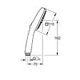 GROHE - Grohe Vitalio Comfort 110 douchette à main 2 jets, noir mat (G263972431) - vignette