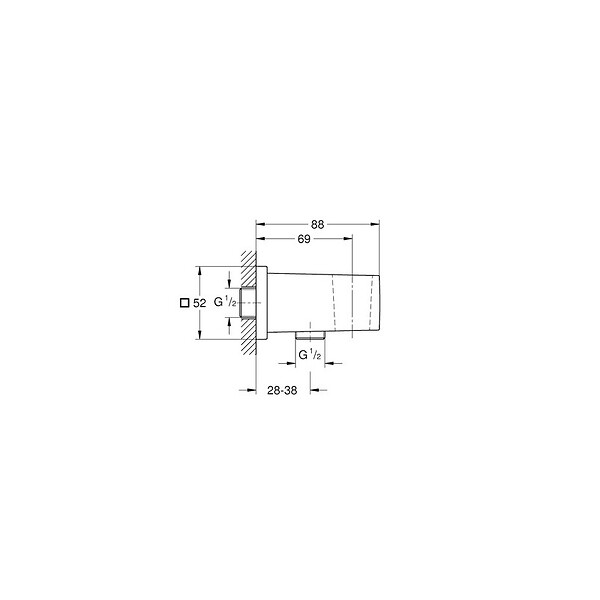 GROHE - Grohe Euphoria Cube coude à encastrer 1/2" (26370GN0) - large
