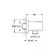GROHE - Grohe Rainshower Coude à encastrer 1/2" (27057A00) - vignette