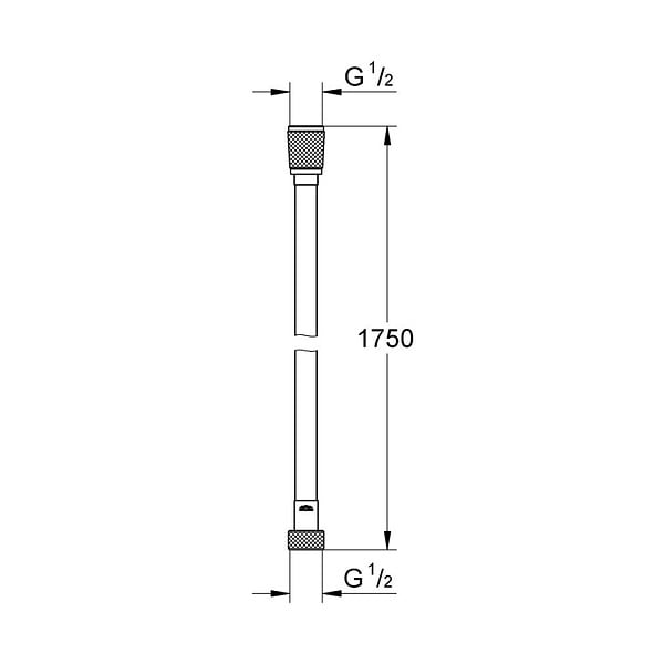 GROHE - Flexible de douche SILVERFLEX TWISTSTOP 1,75m chromé - GROHE PROFESSIONAL - 28388001 - large