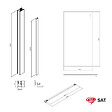 SWISS AQUA TECHNOLOGIES - Swiss Aqua Technologies Walk-in 110x200cm paroi en verre Crystal Glass®  8 mm anticalcaire, avec bras et profilés chrome brillant (SATBWI110PR) - vignette