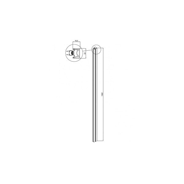 SWISS AQUA TECHNOLOGIES - Swiss Aqua Technologies Profilé pour paroi de douche 198 cm, Noir, Walk-in Xmotion (SIKOWIXMNIKAPC) - large