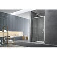 SWISS AQUA TECHNOLOGIES - Swiss Aqua Technologies Tex Set complet Porte de douche coulissante verre transparent Easy Clean, glissières silencieuses 120x195cm - vignette