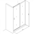 SWISS AQUA TECHNOLOGIES - Swiss Aqua Technologies Tex Set complet Porte de douche coulissante verre transparent Easy Clean, glissières silencieuses 120x195cm - vignette