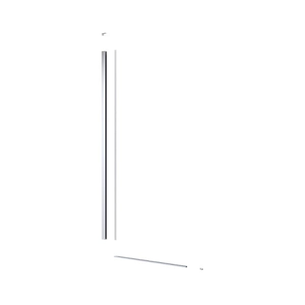 SWISS AQUA TECHNOLOGIES - Swiss Aqua Technologies Pare-muret 110x100cm Paroi en verre Crystal Glass® 8 mm anticalcaire, avec bras et profilés chrome brillant (SATBWIS110PR) - large