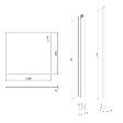 SWISS AQUA TECHNOLOGIES - Swiss Aqua Technologies Pare-muret 110x100cm Paroi en verre Crystal Glass® 8 mm anticalcaire, avec bras et profilés chrome brillant (SATBWIS110PR) - vignette