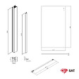 SWISS AQUA TECHNOLOGIES - Swiss Aqua Technologies Walk-in 120x200cm Paroi en verre Crystal Glass® 8 mm anticalcaire, avec bras et profilés chrome brillant (SATBWI120PR) - vignette