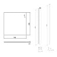 SWISS AQUA TECHNOLOGIES - Swiss Aqua Technologies Pare-muret 100x100cm Paroi en verre Crystal Glass® 8 mm anticalcaire, avec bras et profilés noir mat (SATBWIS100PRC) - vignette