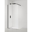 SWISS AQUA TECHNOLOGIES - Swiss Aqua Technologies Walk-in 120x200cm Paroi en verre Crystal Glass® 8 mm anticalcaire, avec bras et profilés noir mat (SATBWI120PRC) - vignette