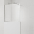 SWISS AQUA TECHNOLOGIES - Swiss Aqua Technologies Pare-muret 100x90 cm Paroi en verre Crystal Glass® 8 mm anticalcaire, avec bras et profilés chrome brillant (SATBWIS90PR) - vignette
