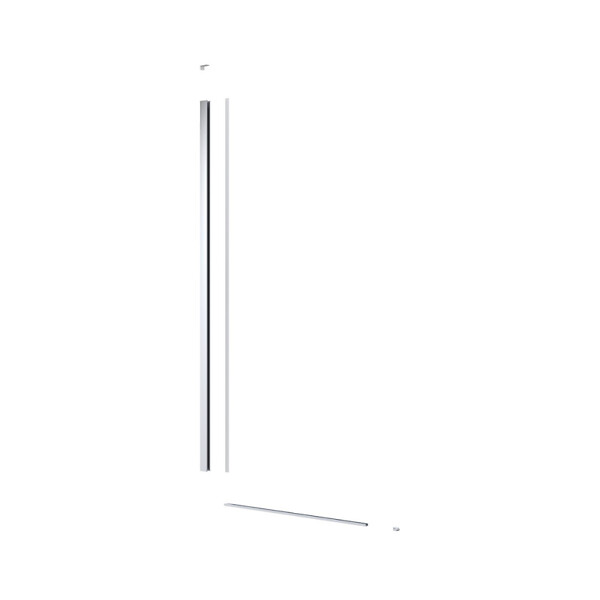 SWISS AQUA TECHNOLOGIES - Swiss Aqua Technologies Pare-muret 100x90 cm Paroi en verre Crystal Glass® 8 mm anticalcaire, avec bras et profilés chrome brillant (SATBWIS90PR) - large