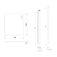 SWISS AQUA TECHNOLOGIES - Swiss Aqua Technologies Pare-muret 100x90 cm Paroi en verre Crystal Glass® 8 mm anticalcaire, avec bras et profilés chrome brillant (SATBWIS90PR) - vignette