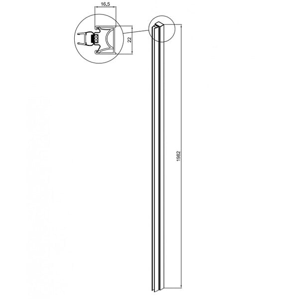 SWISS AQUA TECHNOLOGIES - Swiss Aqua Technologies Walk-in Xmotion Profilé pour paroi de douche 198cm, Chrome (SIKOWIXMNIKAP) - large