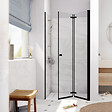 SWISS AQUA TECHNOLOGIES - Swiss Aqua Technologies SK Porte de douche 90x196cm pliante anticalcaire avec profilé noir mat (SATSK90NIKAC) - vignette