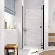 SWISS AQUA TECHNOLOGIES - Swiss Aqua Technologies SK Porte de douche 90x196cm pliante anticalcaire avec profilé noir mat (SATSK90NIKAC) - vignette