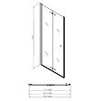 SWISS AQUA TECHNOLOGIES - Swiss Aqua Technologies SK Porte de douche 90x196cm pliante anticalcaire avec profilé noir mat (SATSK90NIKAC) - vignette