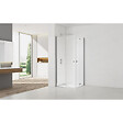 SWISS AQUA TECHNOLOGIES - Swiss Aqua Technologies SAT SK  Porte de douche acces en angle pliantes 80x90cm anticalcaire avec profilés chrome brillant (SATSK8090) - vignette