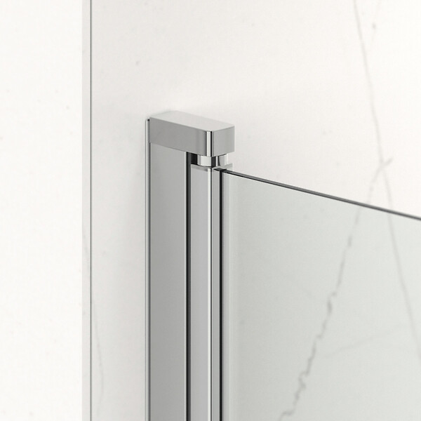 SWISS AQUA TECHNOLOGIES - Swiss Aqua Technologies Fusion ensemble porte pivotante /paroi 80x90cm anticalcaire avec profilés chrome brillant (SATFUD80S90-SET) - large