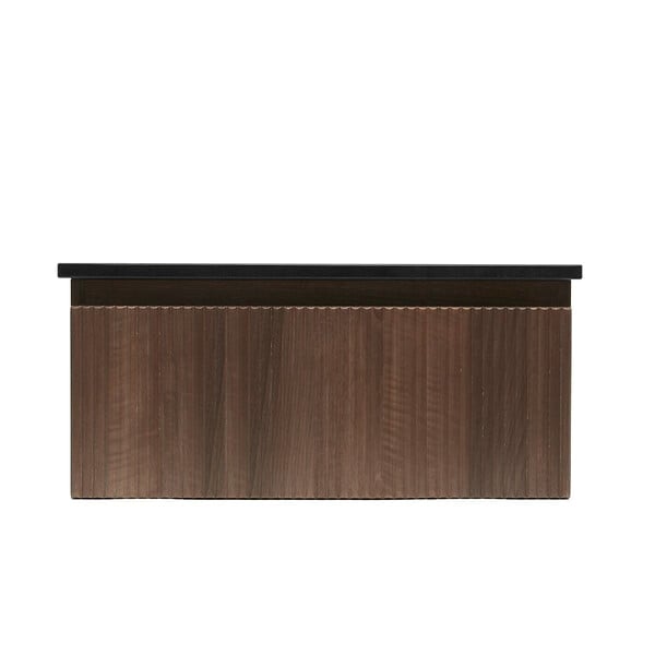 SWISS AQUA TECHNOLOGIES - Swiss Aqua Technologies Meuble de salle de bain avec comptoir en pierre artificielle SAT Evolution 78x30x44,8 cm noyer mat (SATEVO80NATK) - large