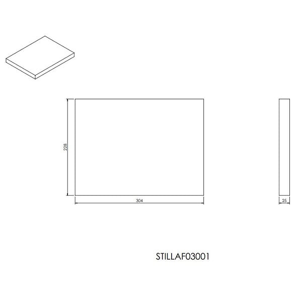 NATUREL - Naturel Plan Naturel Stilla 30x2,5x23 cm blanc (STILLAF03001) - large