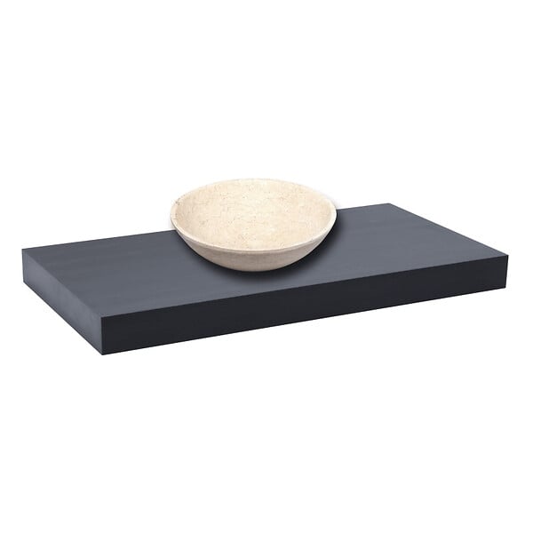 NATUREL - Naturel Plaque sous lavabo sans lavabo Naturel Dolce 90x8x50 cm noir mat DO9050BL - large