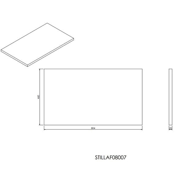 NATUREL - Naturel Plan Naturel Stilla 80x2,5x46 cm noir (STILLAF08007) - large