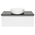 SWISS AQUA TECHNOLOGIES - Swiss Aqua Technologies Meuble de salle de bain avec comptoir en pierre artificielle SAT Evolution 98x30x44,8 cm blanc mat (SATEVO100WMTK) - vignette