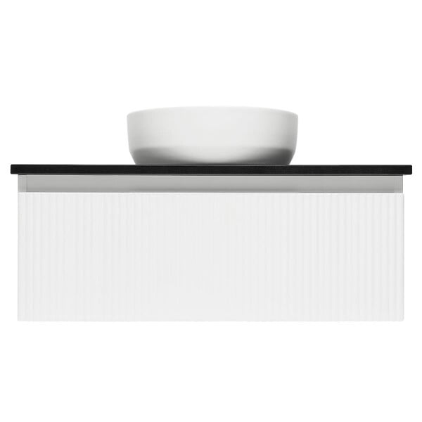 SWISS AQUA TECHNOLOGIES - Swiss Aqua Technologies Meuble de salle de bain avec comptoir en pierre artificielle SAT Evolution 98x30x44,8 cm blanc mat (SATEVO100WMTK) - large