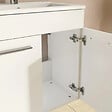 VITRA - Vitra  Mia ensemble meuble non assemblé 59x61x39,5 cm + miroir + lavabo céramique +  éclairage LED, blanc brillant (MIASETFP60B) - vignette