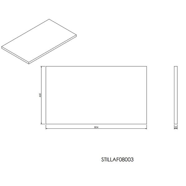 NATUREL - Naturel Plan Naturel Stilla 80x2,5x46 cm marron (STILLAF08003) - large