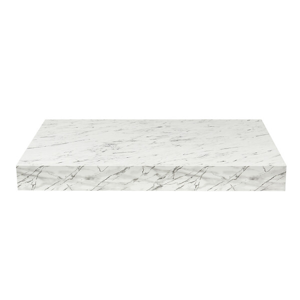 EGGER - Egger Naturel plan vasque 123,5x8x50 cm, blanc effet marbre (DO12050MCB) - large