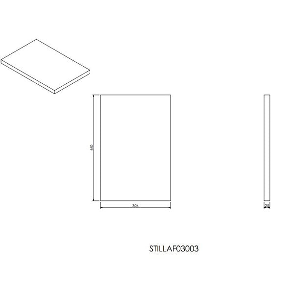 NATUREL - Naturel Plan Naturel Stilla 30x2,5x46 cm blanc (STILLAF03003) - large