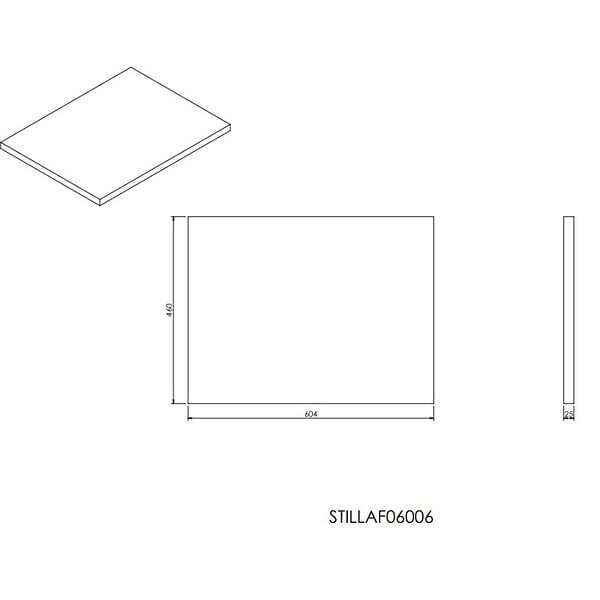 NATUREL - Naturel Plan Naturel Stilla 60x2,5x46 cm marron (STILLAF06006) - large