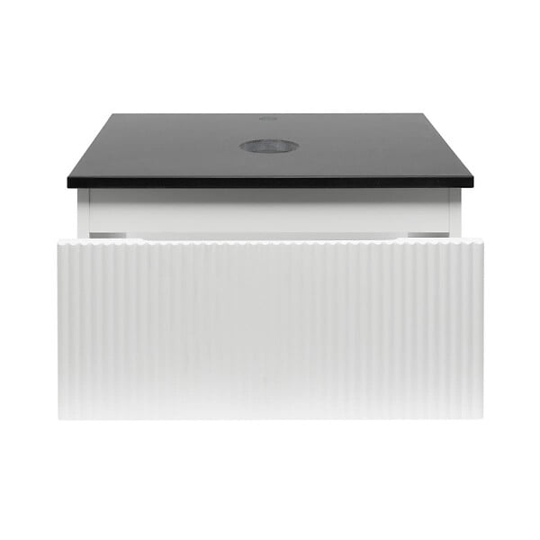 SWISS AQUA TECHNOLOGIES - Swiss Aqua Technologies Meuble de salle de bain avec comptoir en pierre artificielle SAT Evolution 58x30x44,8 cm blanc mat (SATEVO60WMTK) - large