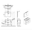 VITRA - Vitra  Mia ensemble meuble 79x61x39,5 cm avec miroir, lavabo et éclairage LED, Chêne (MIASET80D) - vignette