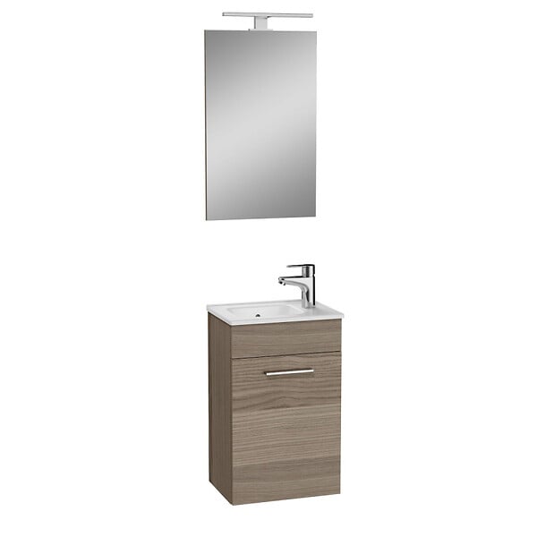 VITRA - Vitra  Mia ensemble meuble 39x61x28 cm avec miroir, lavabo et éclairage LED, Cordoba (MIASET40C) - large